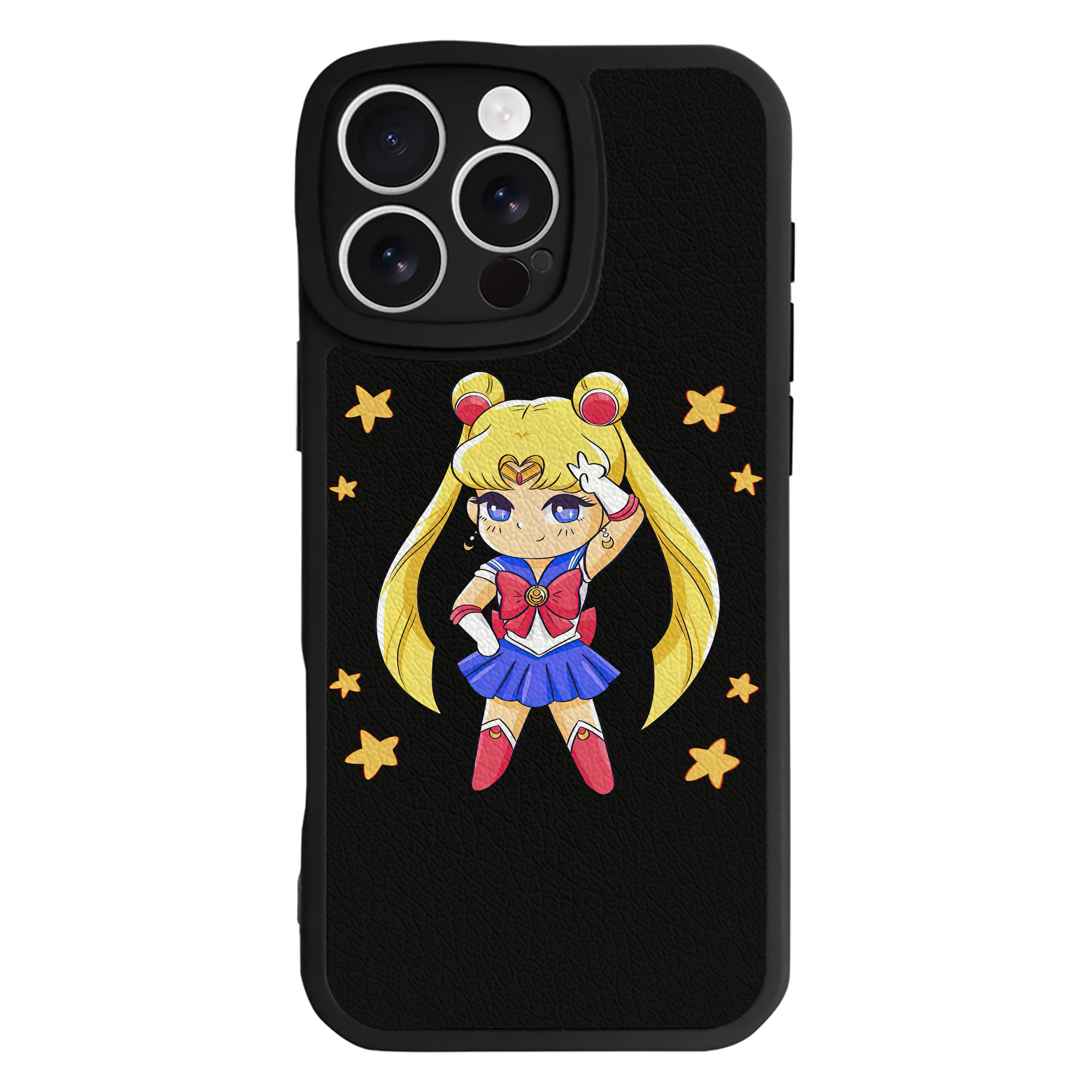 （画像用） 美少女戦士セーラームーン 月野 うさぎ つきの うさぎ Sailor Moon Tsukino Usagi 【iPhone 16シリーズ対応】シリコンスマホケース（レザー調） 材質：シリコン
